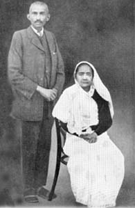 Gandhi and Kasturbai, Johannesburg, July 1914