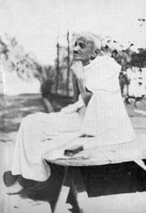 Gandhi in Sabarmati Ashram