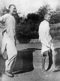 Gandhi with Gaffar Khan at Utmanzai, NWFP (Afghanistan), May 6, 1938