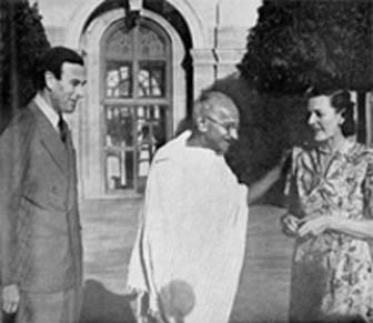 His first meeting with Lord and Lady Mountbatten, Delhi, March 31, 1947